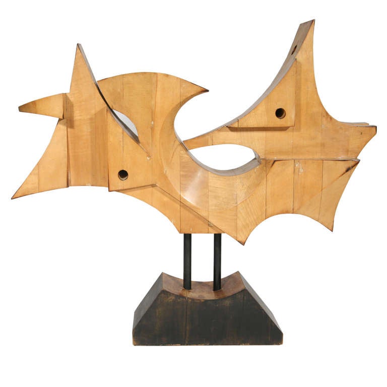 Carved wooden sculpture Italian design ca.1940s