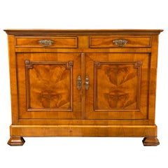 Antique French Two-Door Fruitwood Buffet