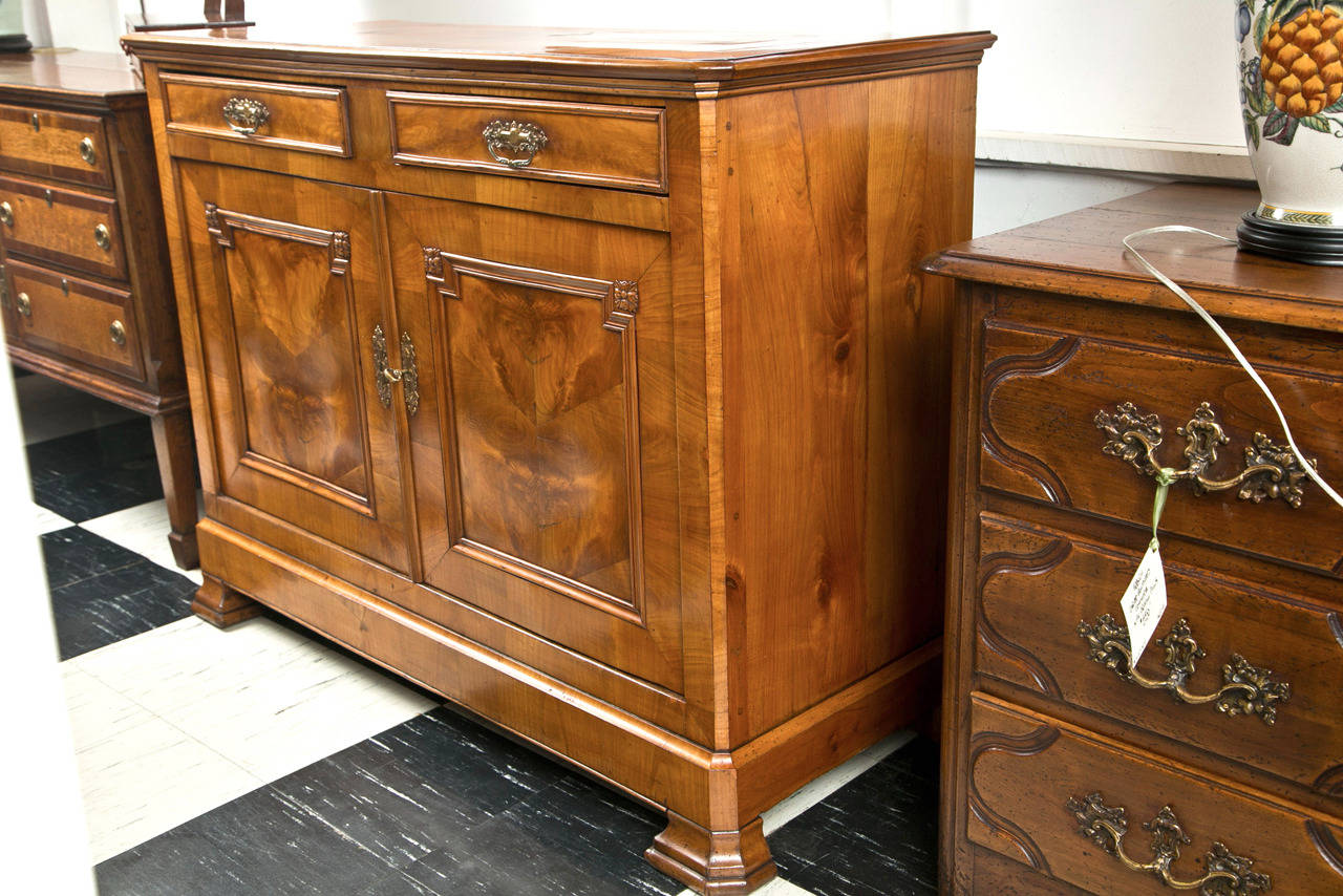 19th Century French Two-Door Fruitwood Buffet For Sale