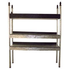 Phillip Lloyd Powell Etagere in Silver Leaf 5