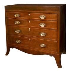 Small Caddy Top Chest of Drawers on Splay Legs