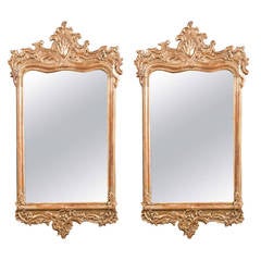 Pair of 19th Century Rococo Carved Wall Mirrors