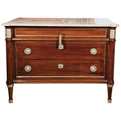 French Directoire Style Marble Top Commode M Jansen