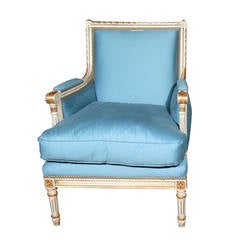 French Bergere Chair Stamped Jansen