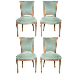 Set of Four Louis XVI Style Dining Chairs by Jansen