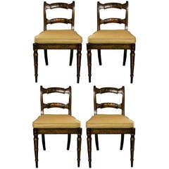 Set of Four  George II Chinoiserie Side Chairs