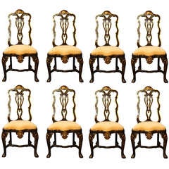 Antique Set of Eight Fine Maison Jansen Dining Chairs