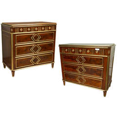 19th Century Compatible Pair of Russian Neoclassical Commodes