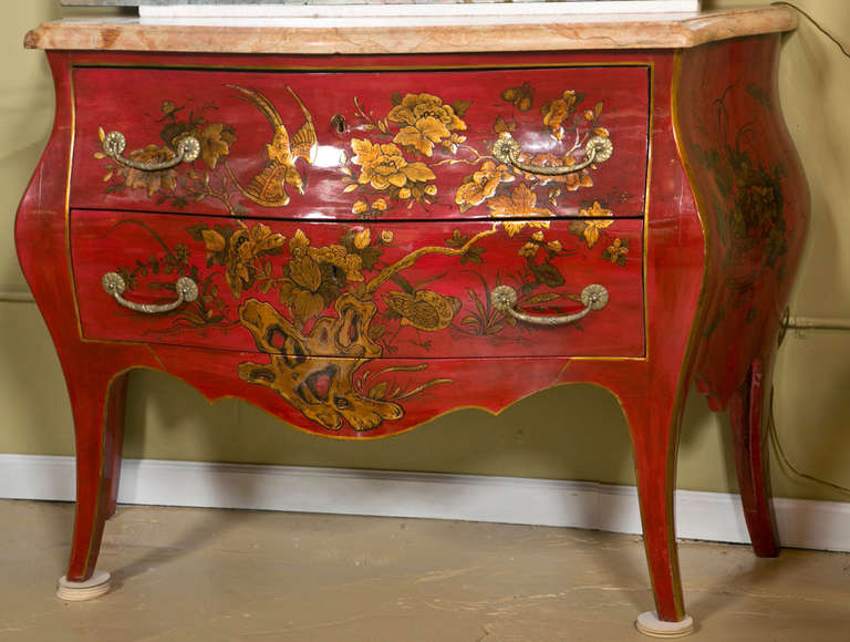 Louis XV Pair of Early 20th Century French Chinoiserie Commodes by Jansen