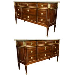 Pair of Monumental Commodes Louis XVI Style by Maison Jansen