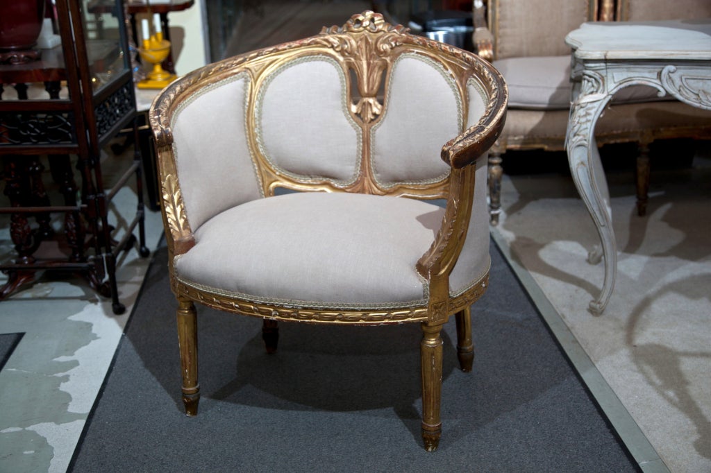 20th Century Pair of French Louis XV Gilded Bergere Chairs