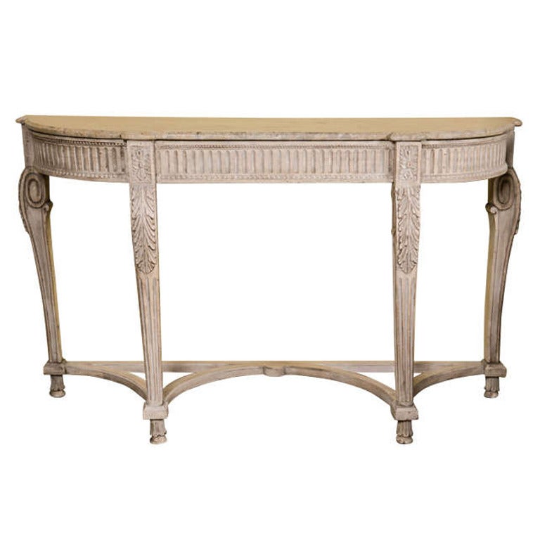 Louis XV Style Marble-Top Console in the Manner of Jansen