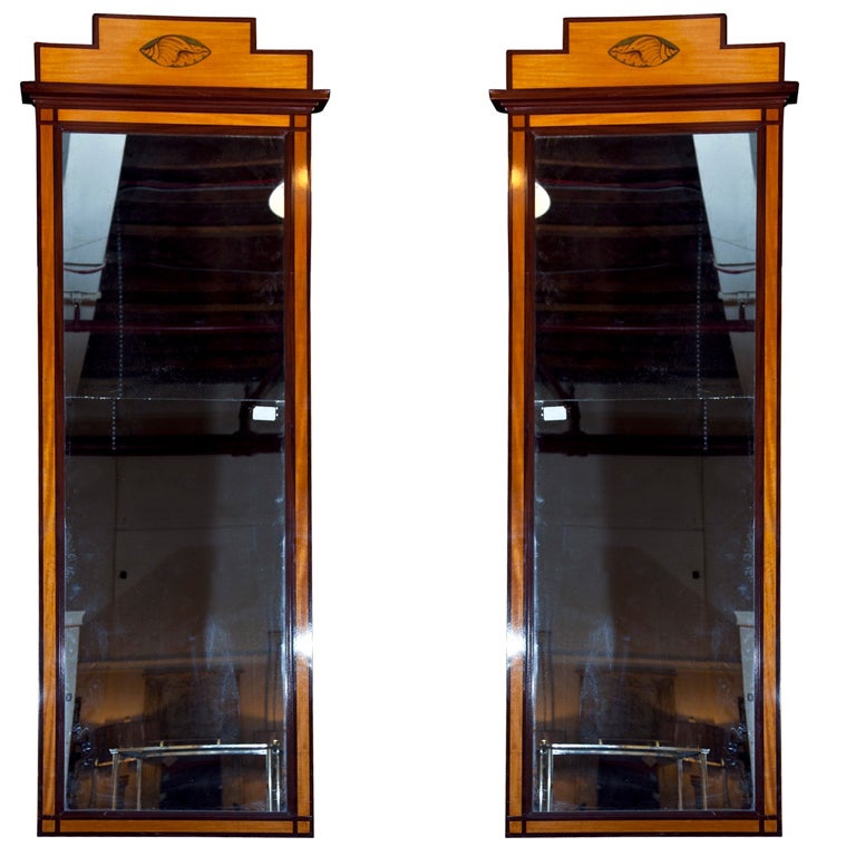 Pair of Antique Pier Mirrors For Sale