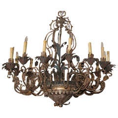 Grand Wrought Iron Chandelier