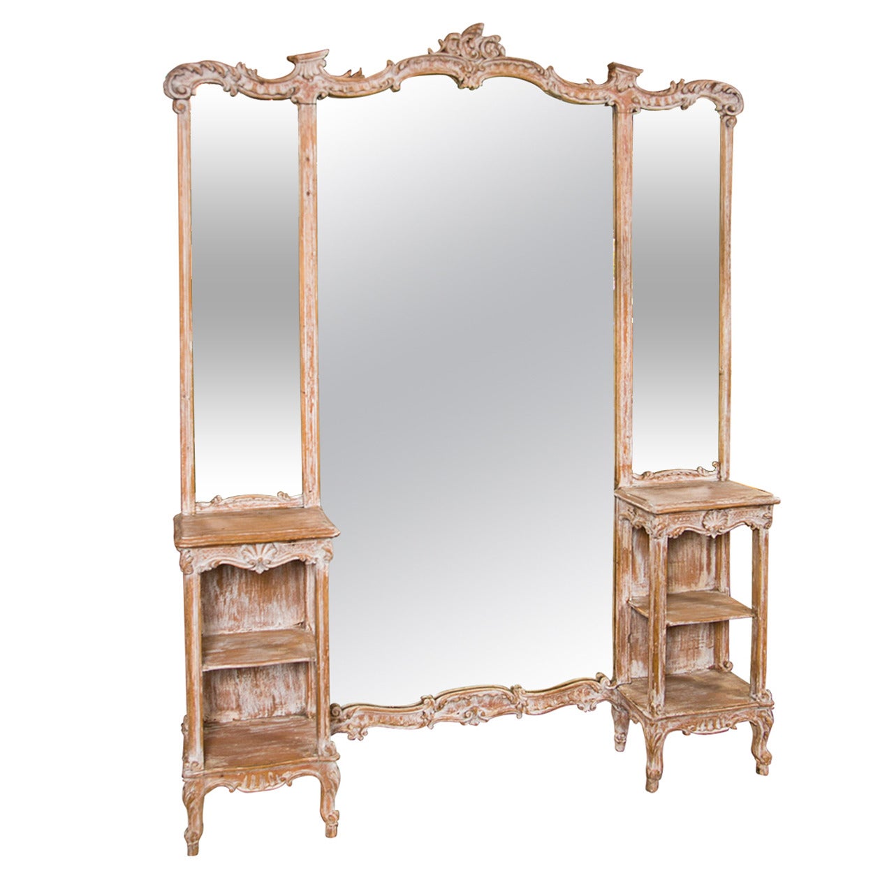 French Three-Panel Dressing Mirror/Vanity