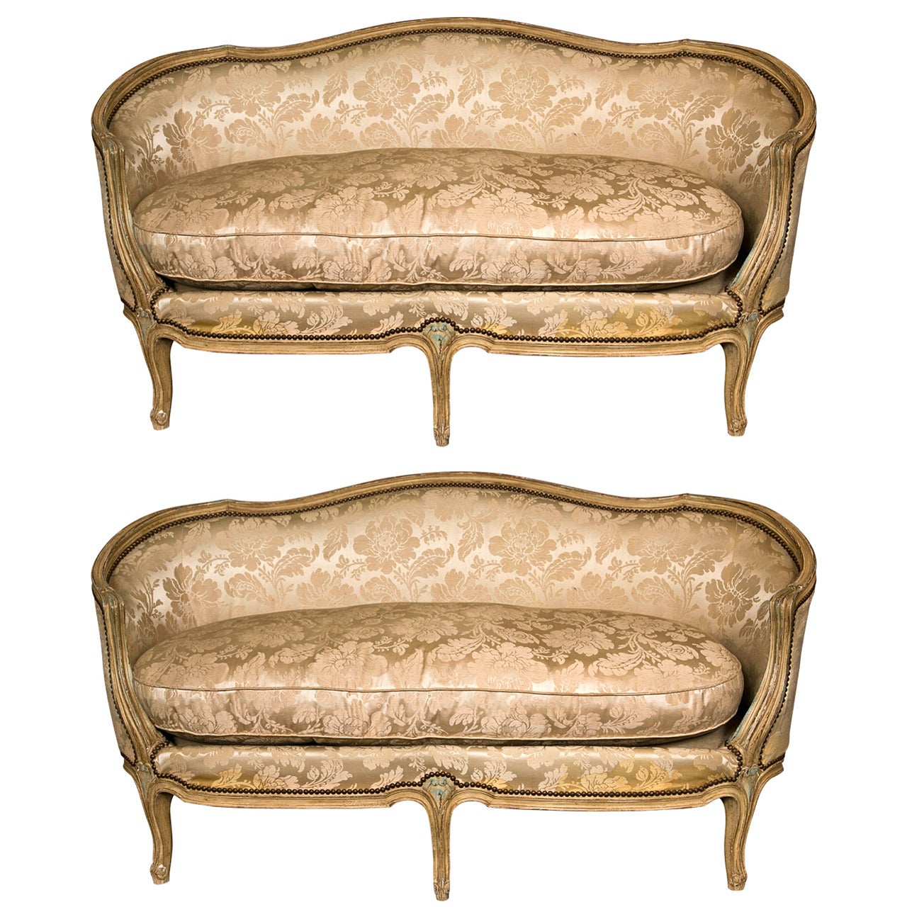 Pair of Louis XV Style Canapes by Jansen