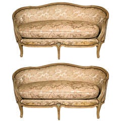 Pair of Louis XV Style Canapes by Jansen