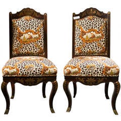 Pair of Russian Neoclassical Style Rosewood Side Chairs