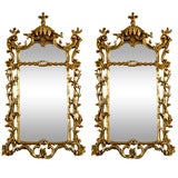 Pair of Georgian Style Giltwood Mirrors