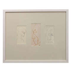 Anthony Quinn Untitled Original Pen and Ink on Paper, 1980 - 1990 9