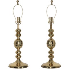 Pair of Brass Kosta Table Lamps, circa 1970s