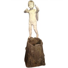 Naive French Cast Stone Angel Planter 10