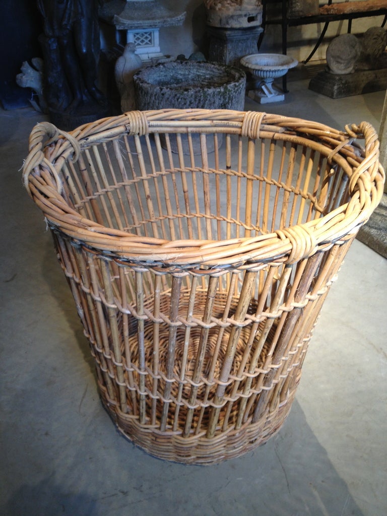 This large pannetiere was originally used to hold fresh baguettes and came from an old boulangerie in Cahors, France. Equipped with its original wooden rails to keep the bread from touching the floor, we would re-purpose it for a mudroom to hold