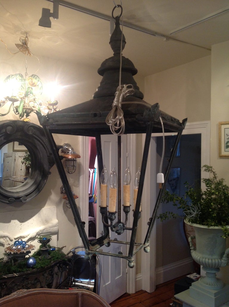 Large 19th C English Copper Lantern