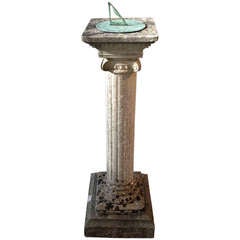 Vintage Classical Cast Stone English Sundial