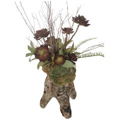 CA 1910 Faux Bois Tabletop Jardiniere