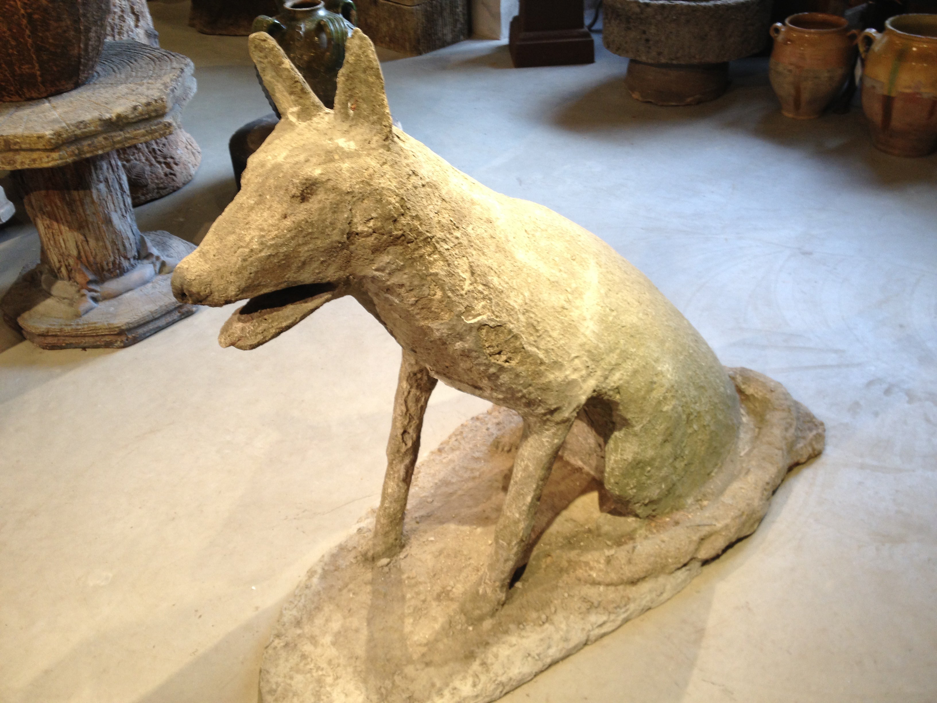 French Casted Life-Size "Tin-Tin" Dog Sculpture