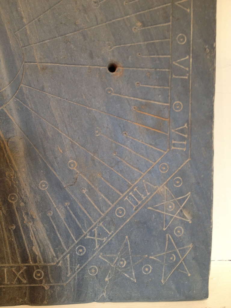 19th Century Early French Slate Sundial