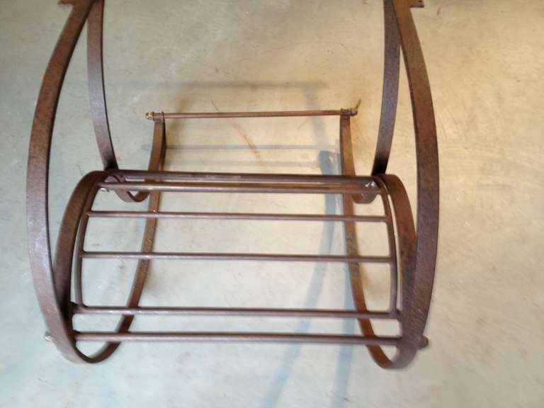 British His and Hers 19th Century Wrought Iron Winfield Rocking Chairs For Sale