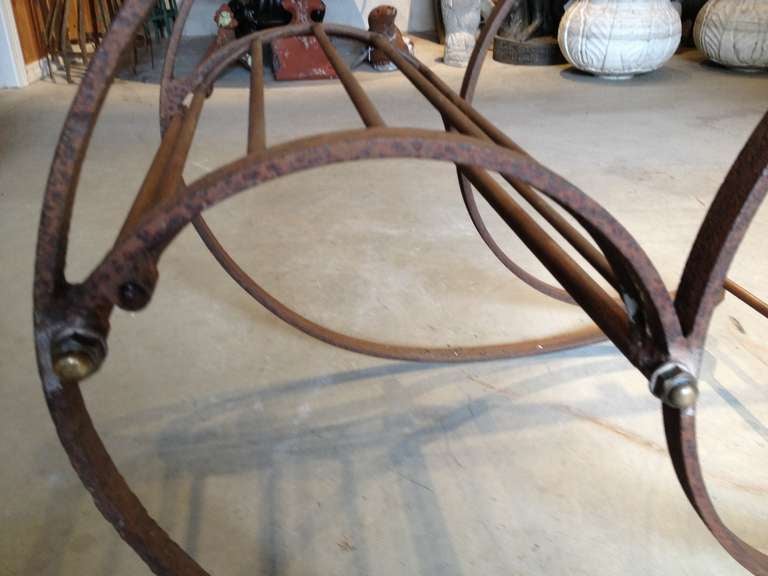 His and Hers 19th Century Wrought Iron Winfield Rocking Chairs In Good Condition For Sale In Woodbury, CT