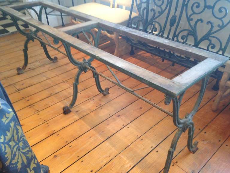 Fabulous Long French Cast Iron Dining Table 2