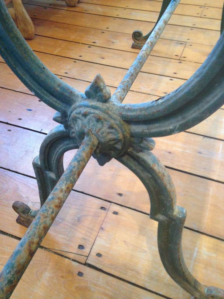 Fabulous Long French Cast Iron Dining Table 3