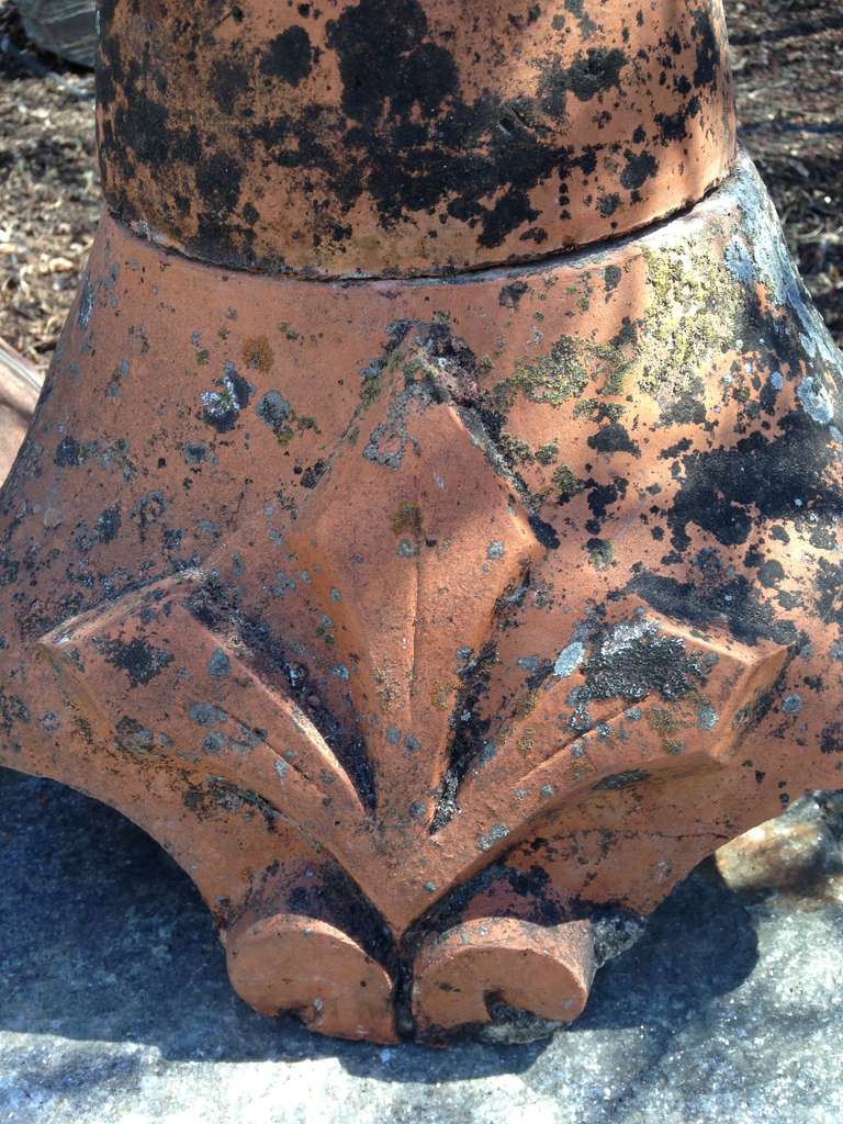 Pair of Tall French Terracotta Rooftop Finials 2