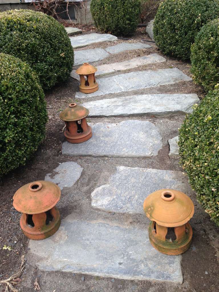 Four French Terracotta Garden Lanterns 5