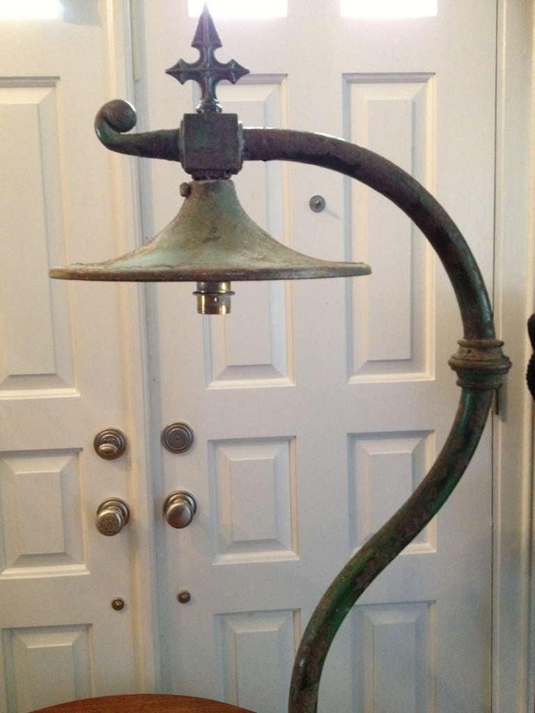 Sensational Near Pair of English Railway Station Lights In Excellent Condition In Woodbury, CT