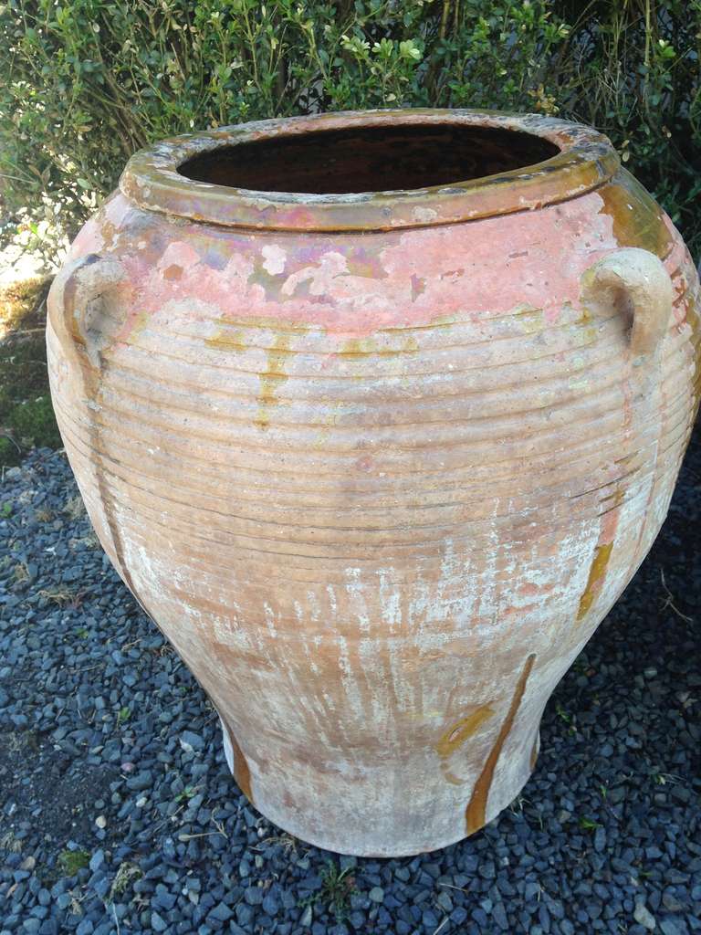 Three Demiglazed Basque Terracotta Amphora 1