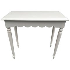 Painted French Scalloped Side Table