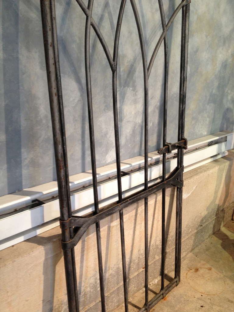 Gothic Revival English Arched Gothic Steel Gate