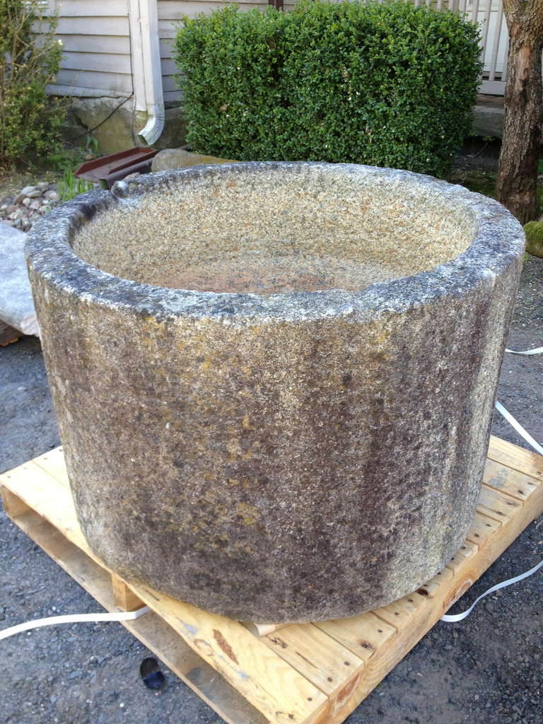 18th C Round French Granite Trough/Fountain 4