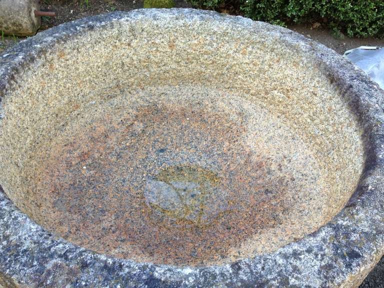 18th C Round French Granite Trough/Fountain 2