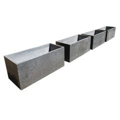 Two Pairs of Large Contemporary Granite Planters