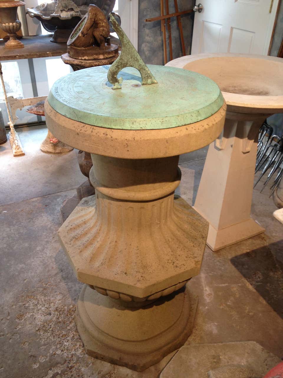 Large Scale Steel Armillary Sphere Sundial with Gold Leaf Gilt Details