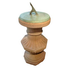 Important Signed 19th Century English Stone Sundial with Provenance
