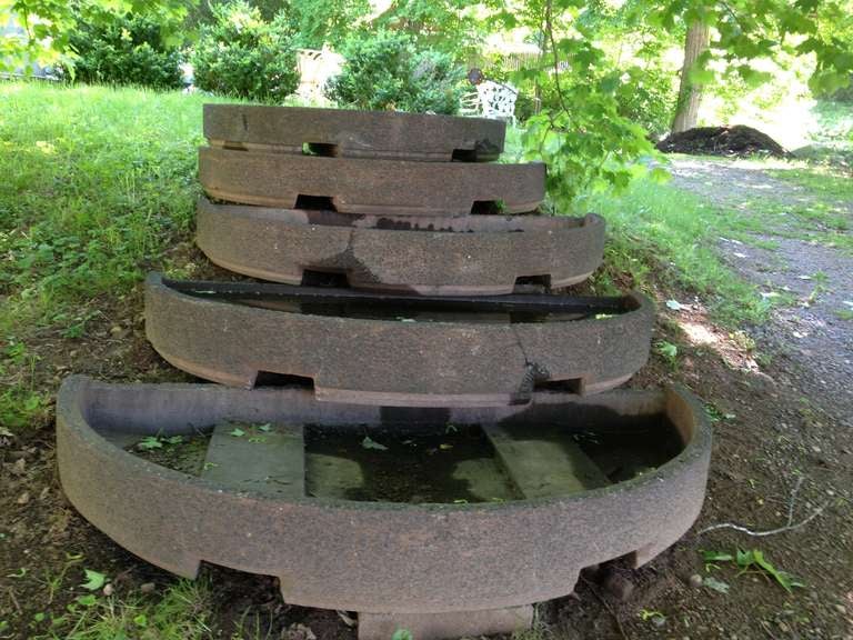 Mid-Century Modern Set of Five Huge Hillside Stacking Planters or Cascading Fountain For Sale