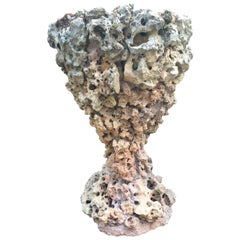 Huge One-Piece French Volcanic Rock Planter