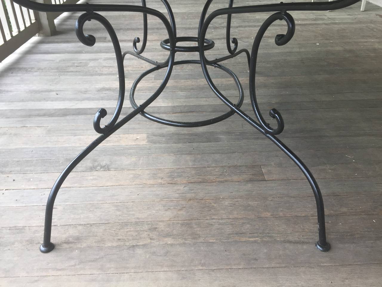 Large Oval French Wrought Iron Dining Table 1